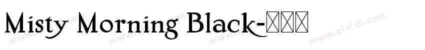 Misty Morning Black字体转换